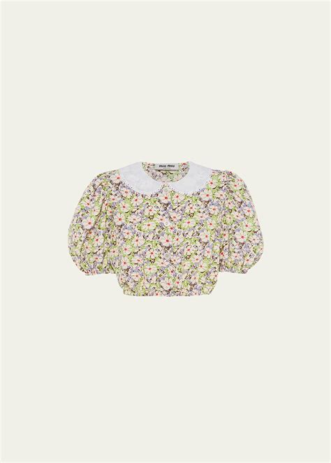 miu miu croptop|Women's Designer Shirts, Tops and Blouses .